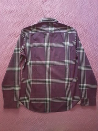 Camisa Hugo Boss cuadros morada