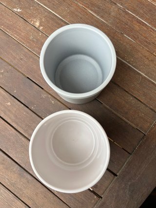 Juego de 2 maceteros de cerámica