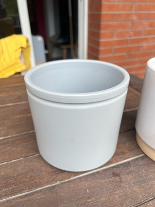 Juego de 2 maceteros de cerámica