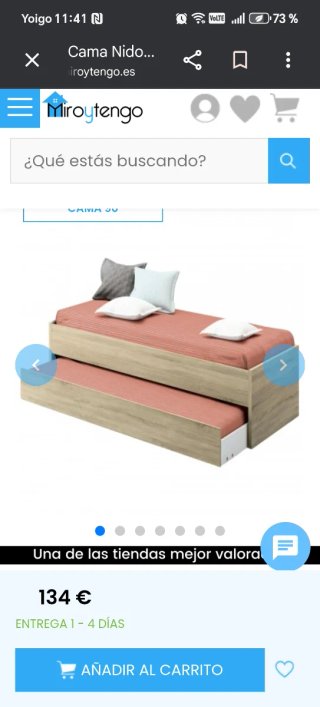 Cama nido 80x180 con dos camas
