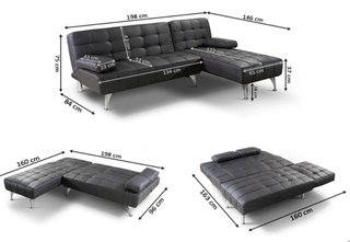 Sofá Cama Chaiselongue Gris