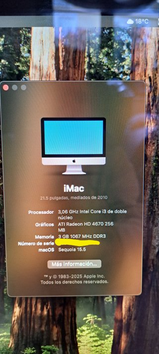 iMac 21,5 Intel Core i3 SSD