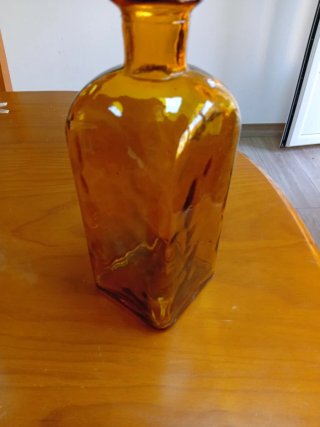 Botella ámbar vintage 1L