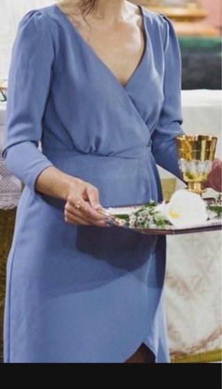 Vestido cóctel azul talla S