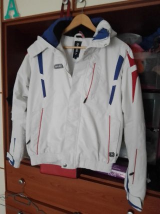 Giubbotto uomo sportivo BRUGI bianco/blu taglia S