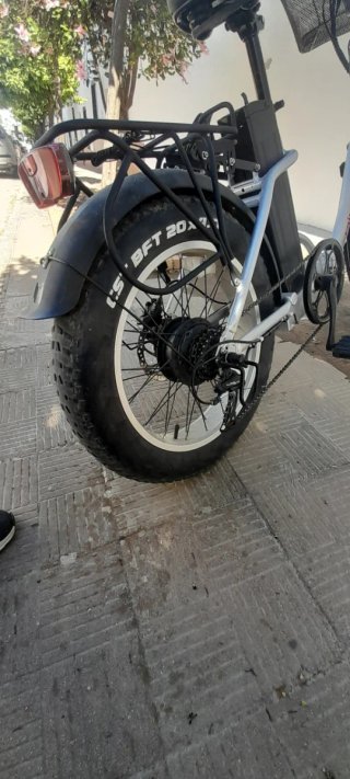 Bicicleta Eléctrica Fat Bike Plata