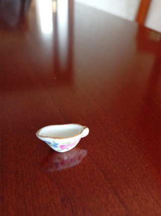 Set miniature ceramica decorata fiori