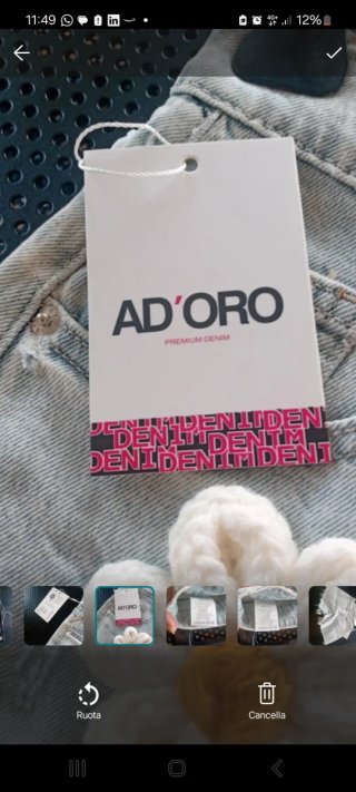 Pantaloncini jeans corti con fiori XS