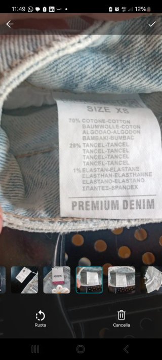 Pantaloncini jeans corti con fiori XS