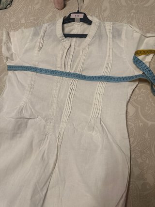 Vestido blanco lino talla M