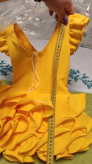 Traje Flamenca Niña Amarillo 2-3 Años