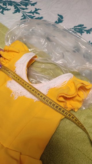 Traje Flamenca Niña Amarillo 2-3 Años