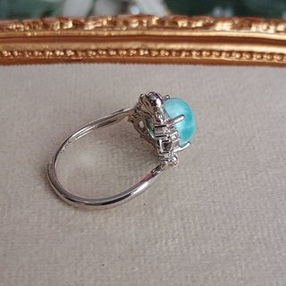 Anillo Plata con Larimar Natural