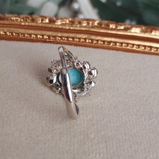 Anillo Plata con Larimar Natural