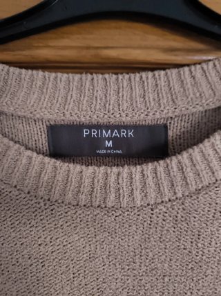 Jersey Primark Negro Encaje Blanco Talla M