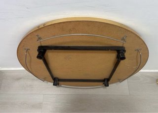 Mesa auxiliar redonda madera y metal