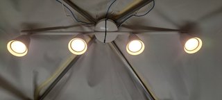 Lámpara 4 focos orientables blanca