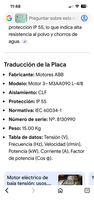 Motor Eléctrico ABB M33 AA 090L-4/8