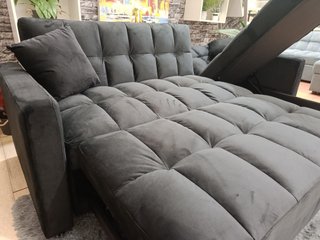 Sofá Cama Chaise Longue 210x145 Gris Oscuro