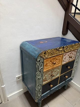 Cajonera artigianale vintage multicolore