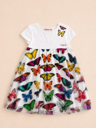 Vestido Desigual niña T.7/8 Mariposas