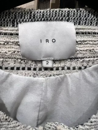 Cárdigan IRO Lizzie Mujer Gris y Blanco