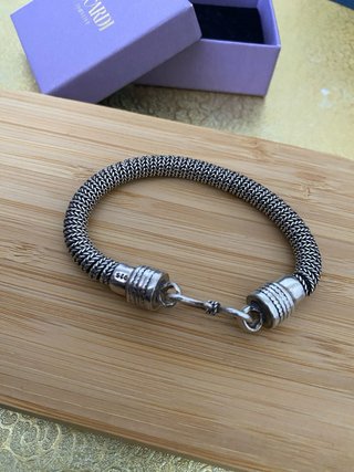 Pulsera de plata trenzada