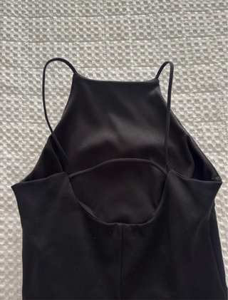 Vestido mini Stradivarius tirantes negro