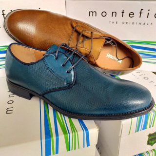 Zapatos elegantes para hombre, azul, marrón, talla