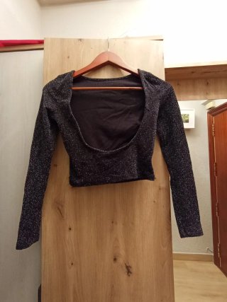 Conjunto fiesta negro y plateado