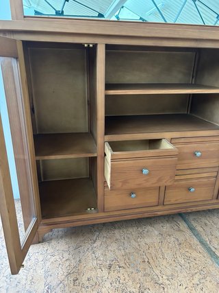 Recibidor madera con espejo