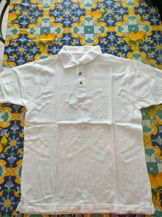 Polo PAPER manica corta uomo bianco