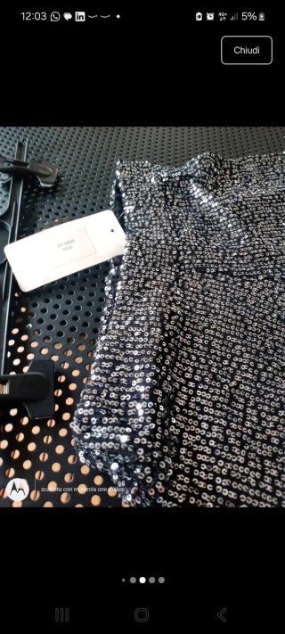 Pantaloni eleganti argento