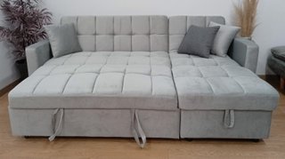 Sofá Cama Kris, Terciopelo. Cómodo. ¡Oferta!