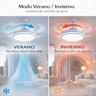 Ventilador Techo 4 Aspas 6 Velocidades