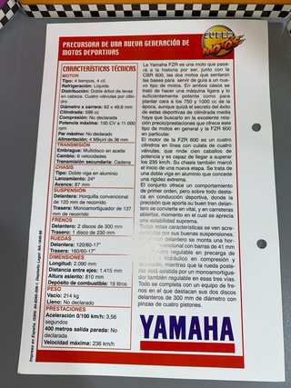 Maisto Yamaha FZR 600R réplica escala