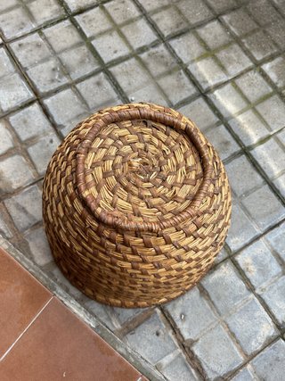 Cesto mimbre antiguo