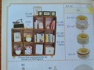 MINIATURA biblioteca casita muñeca maqueta DIY