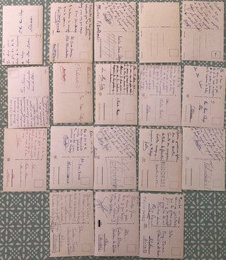 Lote de postales ilustradas vintage