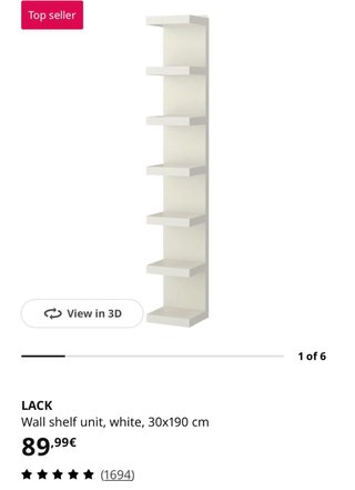 Estantería Pared Ikea LACK Blanca