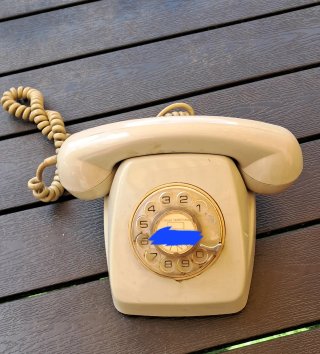 Teléfono Heraldo Beige Vintage