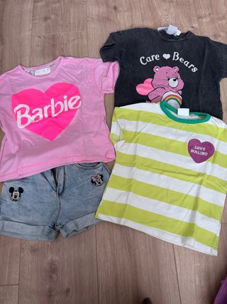 Lote Ropa Niña Barbie, Care Bears, Mickey