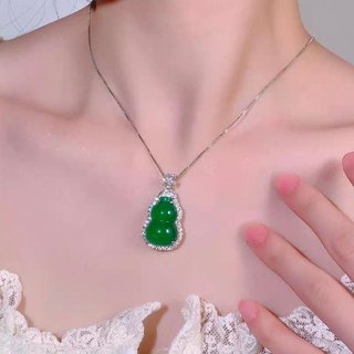 Colgante Calabaza Jade y Circonitas