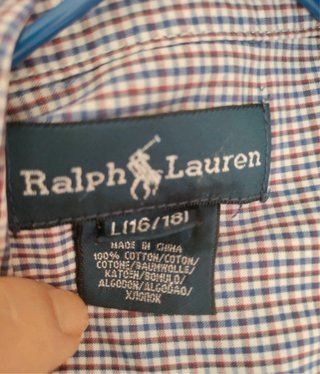 Camicia Ralph Lauren a quadri blu e bianco