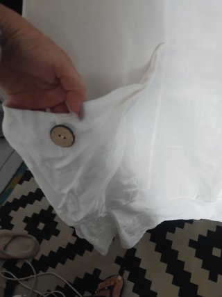 Abito bianco lino e cotone taglia unica