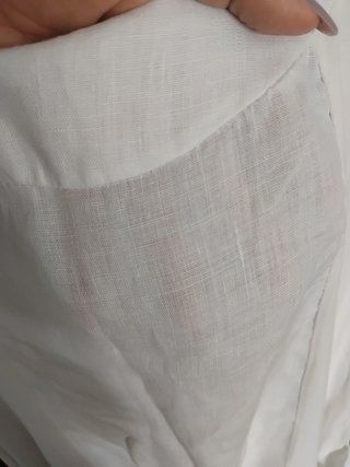 Abito bianco lino e cotone taglia unica