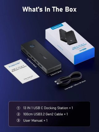 Lemorele USB-C 13-in-1 Docking Station 4K 60Hz