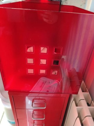 Caja organizadora roja Ikea