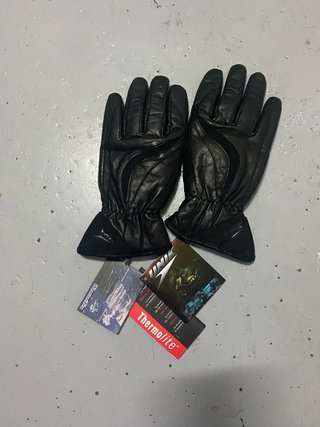 Guantes de moto de piel negros