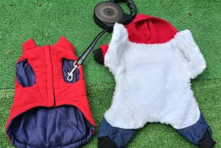 Abbigliamento per cani taglia M e guinzaglio retrattile 5m